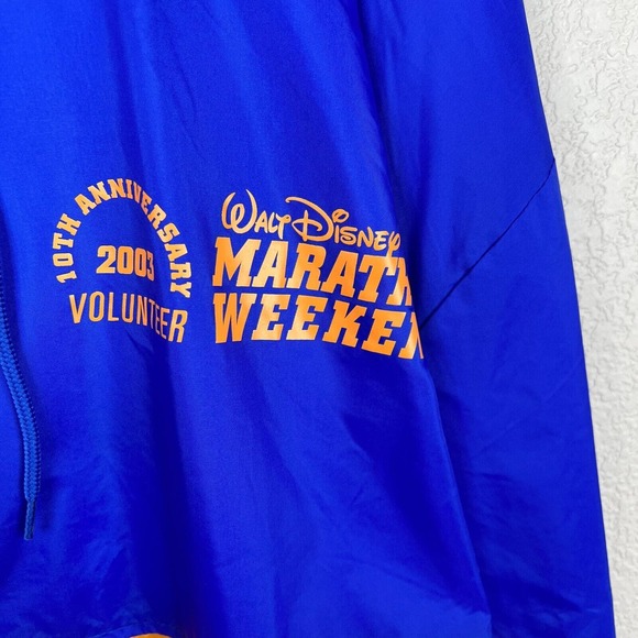 Disney Women Colorblock Marathon Vol Windbreaker Jacket Blue Yellow Size XL Co - Picture 7 of 15